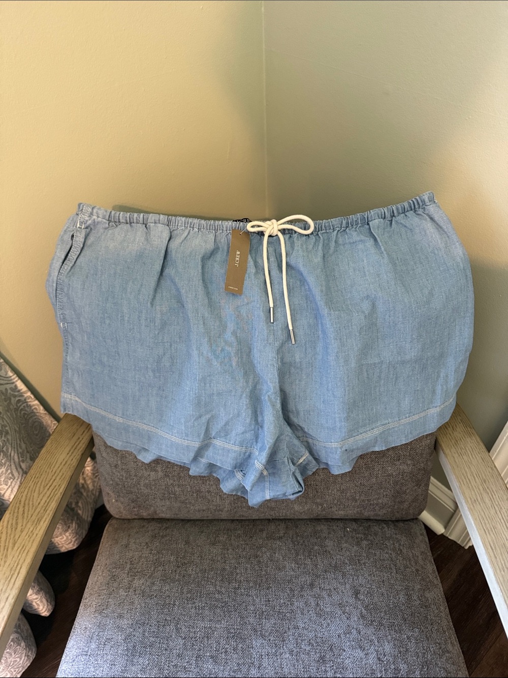 J. Crew Light Blue Drawstring Shorts